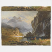Vintag Albert Bierstadt Amerikanischen Ureinwohner Fleecedecke (Vorderseite (Horizontal))