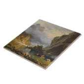 Vintag Albert Bierstadt Amerikanischen Ureinwohner Fliese (Seite)