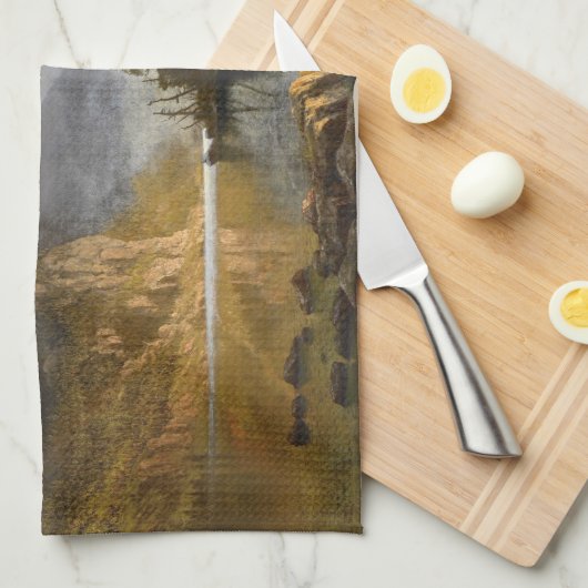 Vintag Albert Bierstadt Amerikanischen Ureinwohner Geschirrtuch (Viertel Falte)