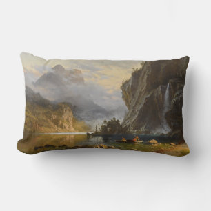 Vintag Albert Bierstadt Amerikanischen Ureinwohner Lendenkissen