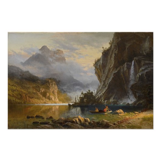 Vintag Albert Bierstadt Amerikanischen Ureinwohner Poster (Vorderseite)