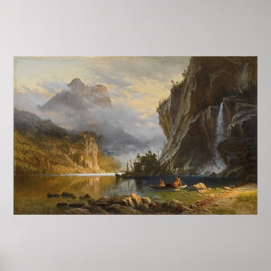 Vintag Albert Bierstadt Amerikanischen Ureinwohner Poster (Vorne)