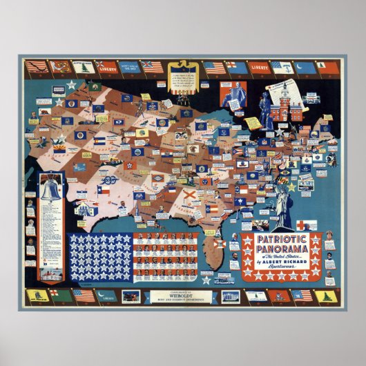 Vintag Albert Richard Uni Football Map Poster (Vorne)