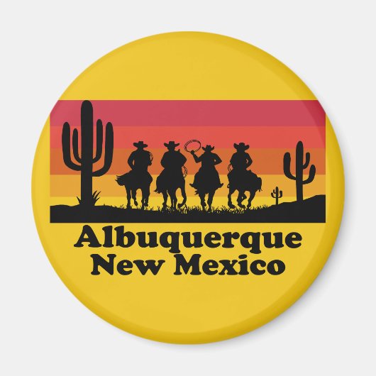 Vintag Albuquerque New Mexico Magnet (Vorne)