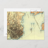 Vintag Alcatraz San Francisco Karte (Vorne/Hinten)