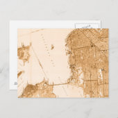 Vintag Alcatraz San Francisco Karte (Vorne/Hinten)