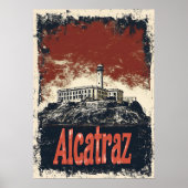 Vintag Alcatraz Travel Poster (Vorne)