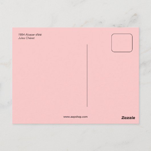 Vintag Alcazar d'été Lidia und Postkarte (Rückseite)