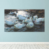 Vintag Alexander Koester Eleven Ducks im Westen Leinwanddruck (Insitu (Holzboden))