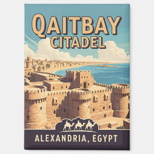 Vintag Alexandria Qaitbay Citadel Travel Magnet