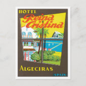 Vintag Algeciras Spanien Hotel Postkarte (Vorderseite)