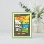 Vintag Algeciras Spanien Hotel Postkarte (Stehend Vorderseite)