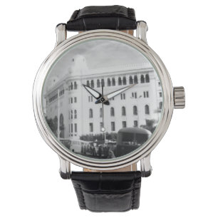 Vintag Algerien Algier Post-Gebäude Armbanduhr