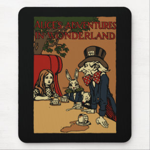 Vintag Alice Cover Mad Tea Party Mousepad