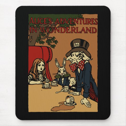 Vintag Alice Cover Mad Tea Party Mousepad (Vorne)