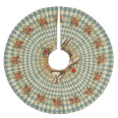 Vintag Alice White Kanbit Polyester Weihnachtsbaumdecke (Vorderseite)