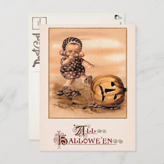 Vintag Alle Halloween Postkarte (Vorne/Hinten)