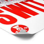 Vintag Alle Straßen führen zur Schweiz. Poster (Ecke)