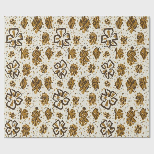 Vintag Aloha Gift Wrap | HIBISKUS Geschenkpapier (Flach)