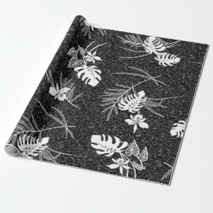 Vintag Aloha Gift Wrap   Lau Barkcloth Black Geschenkpapier