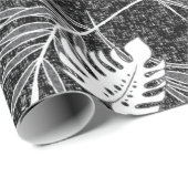 Vintag Aloha Gift Wrap | Lau Barkcloth Black Geschenkpapier (Rolleneckpunkt)