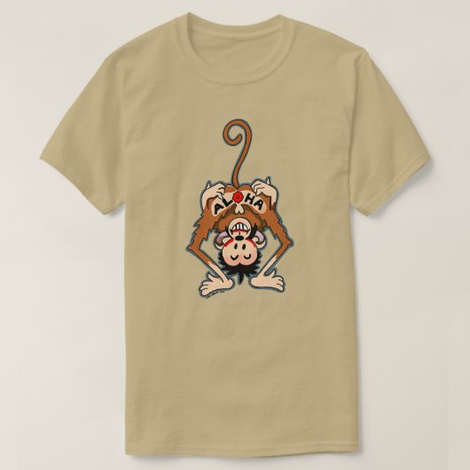 Vintag Aloha Monkey Tattoo T-Shirt (Design vorne)