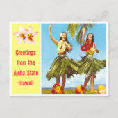 Vintag Aloha Postkarte (Vorderseite)