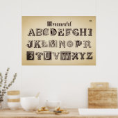 Vintag Alphabet/Monogramm Poster (Küche)