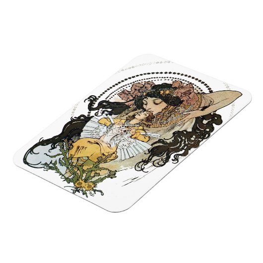 Vintag Alphonse Mucha Magnet (Linke Seite)