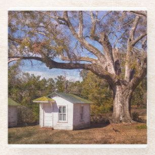 Vintag Altes Florida Rustikales Motel Cabins Straß Glasuntersetzer