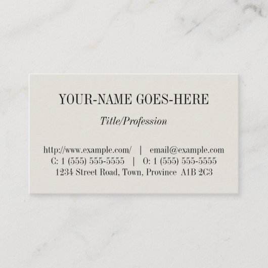 Vintag, altmodisch, Beruflich Visitenkarte (Vorderseite)