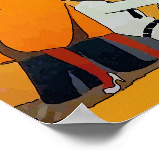 Vintag am Strand Poster (Ecke)