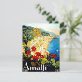 Vintag Amalfi Italien Europa Reisekarte (Stehend Vorderseite)