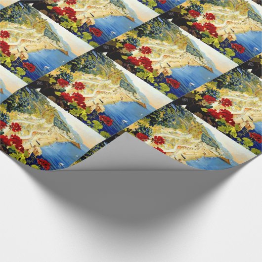 Vintag Amalfi Italien Europa Reisen Geschenkpapier (Ecke)