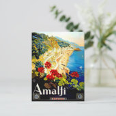 Vintag Amalfi Italien Europa Reisen Postkarte (Stehend Vorderseite)