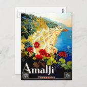 Vintag Amalfi Italien Europa Reisen Postkarte (Vorne/Hinten)