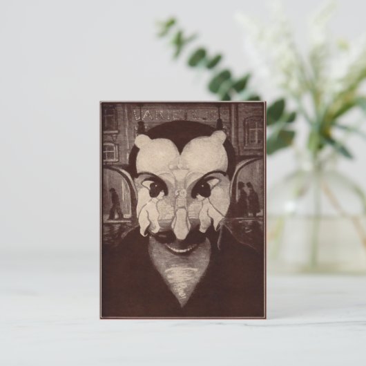 Vintag Ambigous Devil Postcard Postkarte (Stehend Vorderseite)