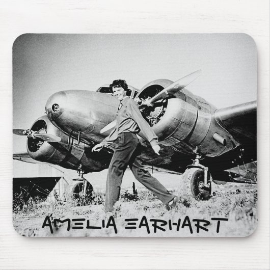 Vintag Amelia Earhart Foto Mousepad (Vorne)