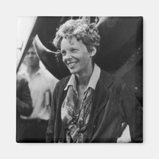 Vintag Amelia Earhart Foto Portrait Magnet (Vorne)