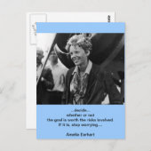 Vintag Amelia Earhart Foto Portrait Postkarte (Vorne/Hinten)