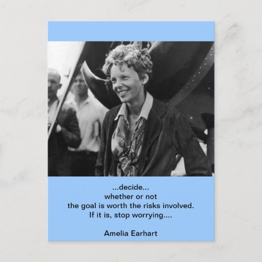 Vintag Amelia Earhart Foto Portrait Postkarte (Vorderseite)