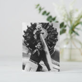 Vintag Amelia Earhart Foto Postkarte (Stehend Vorderseite)