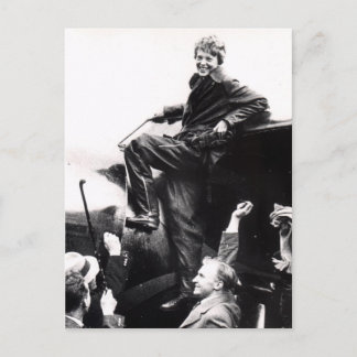 Vintag Amelia Earhart Foto Postkarte