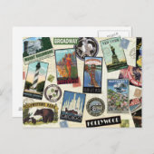 Vintag America Travel Postcard Postkarte (Vorne/Hinten)