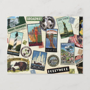 Vintag America Travel Postcard Postkarte