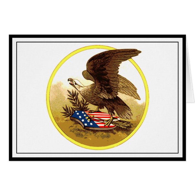 Vintag American Bald Eagle (Vorderseite (Horizontal))