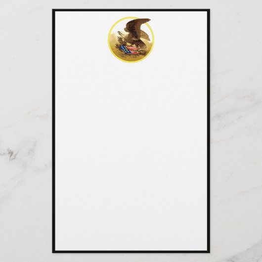 Vintag American Bald Eagle Briefpapier (Vorderseite)
