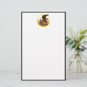 Vintag American Bald Eagle Briefpapier (Stehend Vorderseite)