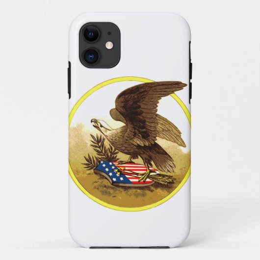 Vintag American Bald Eagle Case-Mate iPhone Hülle (Rückseite)
