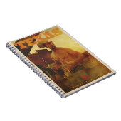 Vintag American Cowboy Poster Notizblock (Rechte Seite)